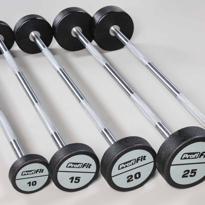 Набор прямых полиуретановых штанг (шаг 5 кг, 5 шт) Profi-Fit 10-30 кг