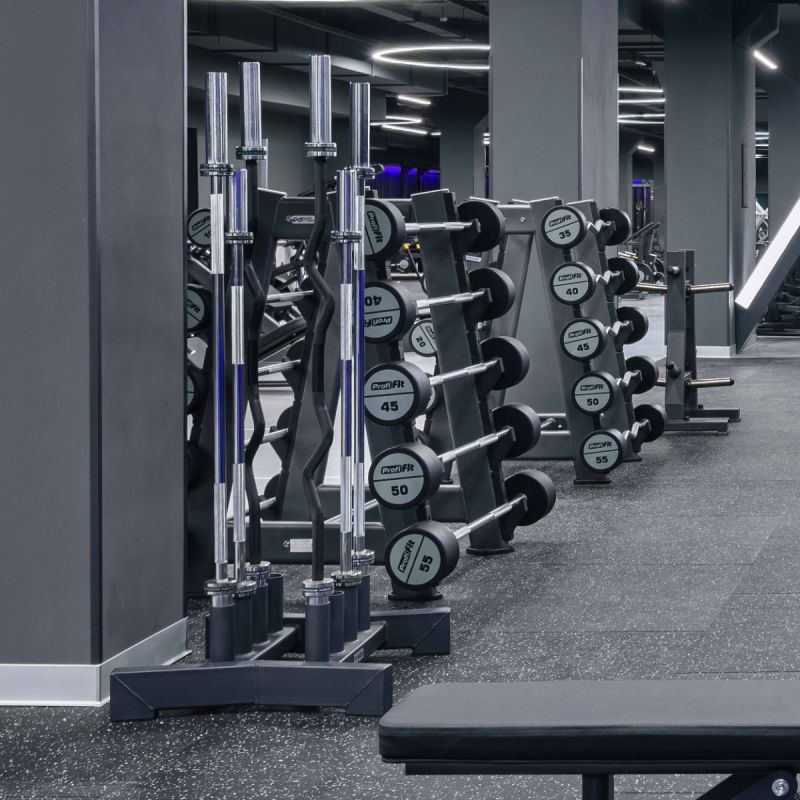 Набор прямых полиуретановых штанг (шаг 5 кг, 5 шт) Profi-Fit 10-30 кг