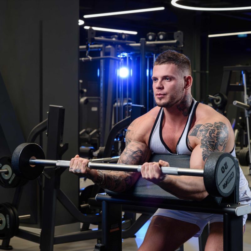 Набор прямых полиуретановых штанг (шаг 5 кг, 5 шт) Profi-Fit 10-30 кг
